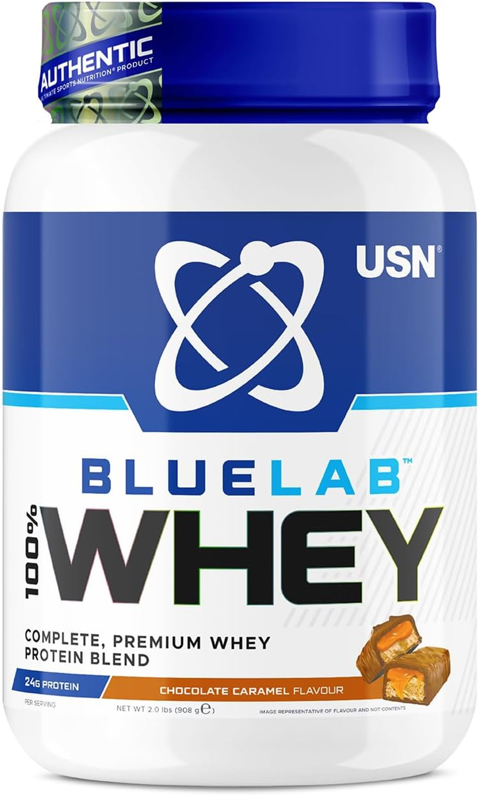 USN Blue Lab Whey Protein Powder: Vanilla - Whey Protein 2kg - Post-Workout - Whey Isolate - Muscle Building Powder Supplement With Added BCAAs