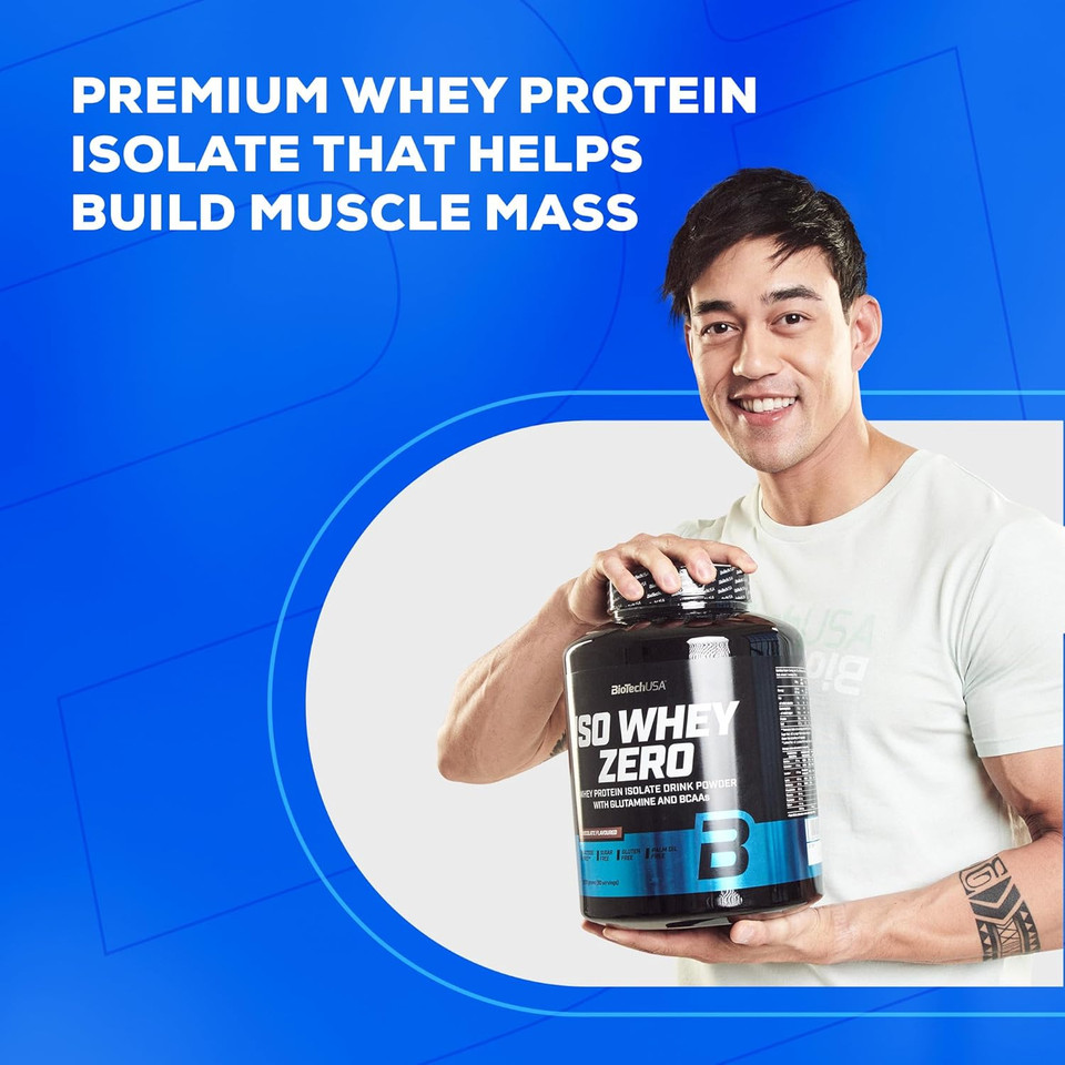 BioTechUSA Iso Whey Zero | Premium Whey Protein Isolate | Grass-Fed | Enzyme-Free | Sugar- and Gluten-Free, 1816 g, Salted Caramel