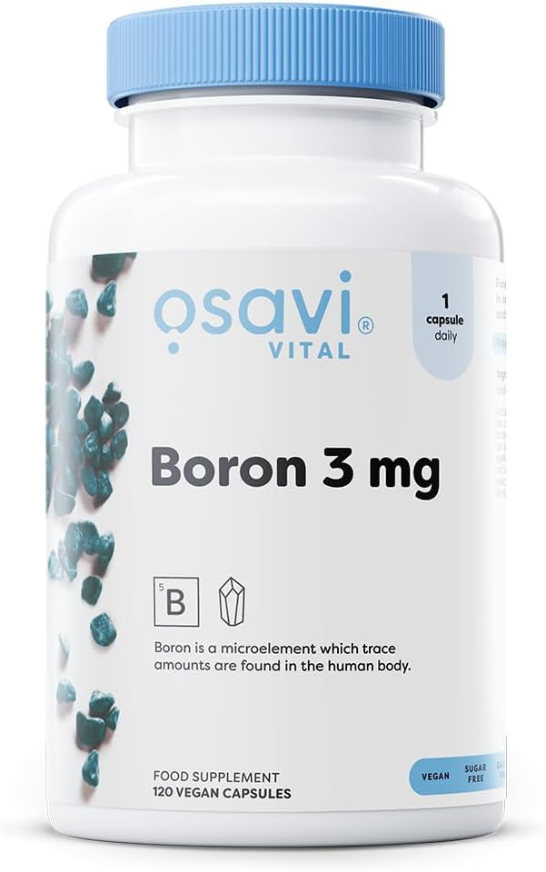 Osavi Boron 3 mg  120 Vegan Capsules | Essential Trace Mineral for Bone Health & Hormonal Balance | Supports Metabolism | Clean Label | VeganFriendly