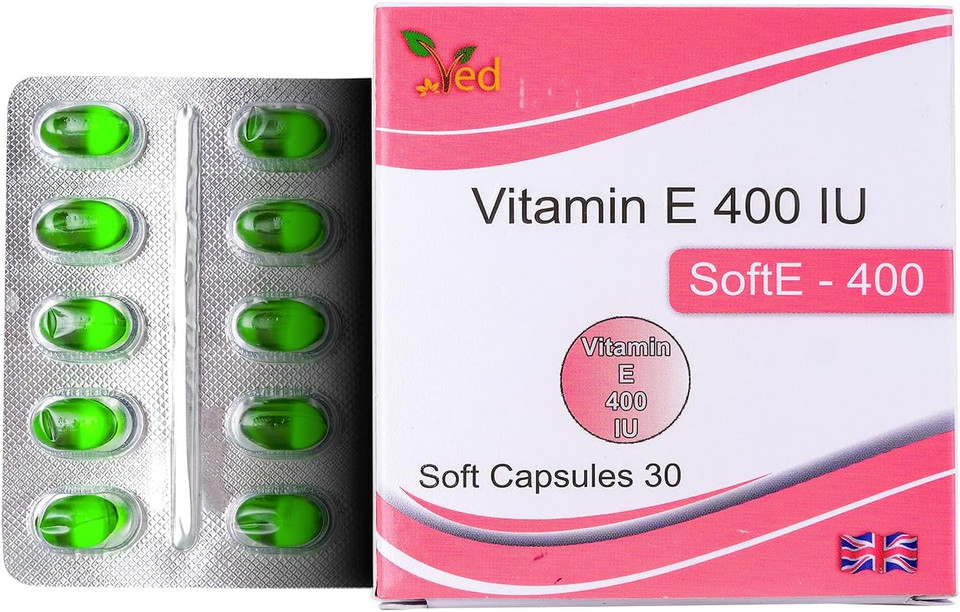 VED Vitamin-E 400 IU SOFTGEL Capsule | 30 Days Supply