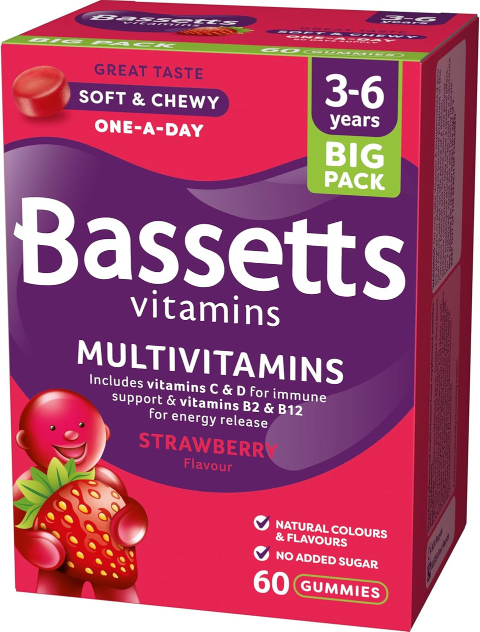 Bassetts Vitamins 3-6 Years Strawberry Flavour Multivitamins 30 Gummies