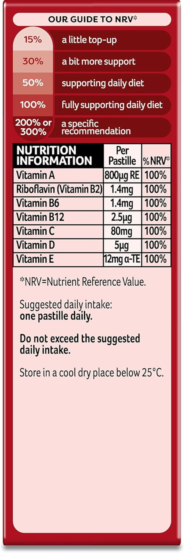 Bassetts Vitamins Adult Raspberry & Pomegranate Flavour Multivitamins 30 Gummy Pastilles Bassetts Vitamins Adult Raspberry & Pomegranate Flavour Multivitamins 30 Gummy Pastilles