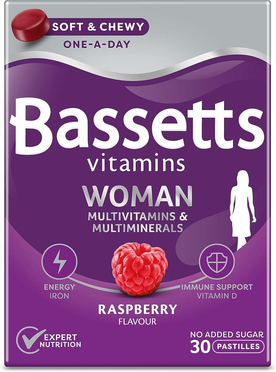 Bassetts Vitamins Woman Multivitamins & Multiminerals Raspberry Flavour 30 Gummy Pastilles Bassetts Vitamins Woman Multivitamins & Multiminerals Raspberry Flavour 30 Gummy Pastilles
