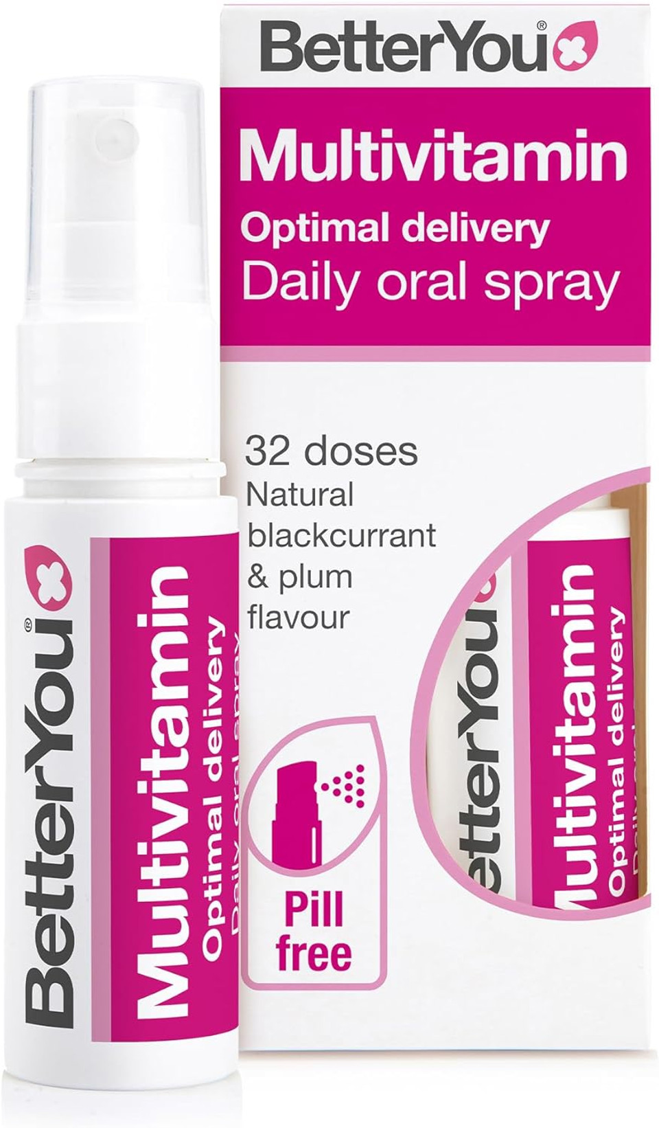BetterYou MultiVit Daily Oral Spray, Includes 14 Essential Nutrients to Support Health and Wellbeing, Multi Vitamin, Natural Blackcurrent and Plum Flavour, 25 ml BetterYou MultiVit Daily Oral Spray, Includes 14 Essential Nutrients to Support Health and Wellbeing, Multi Vitamin, Natural Blackcurrent and Plum Flavour, 25 ml
