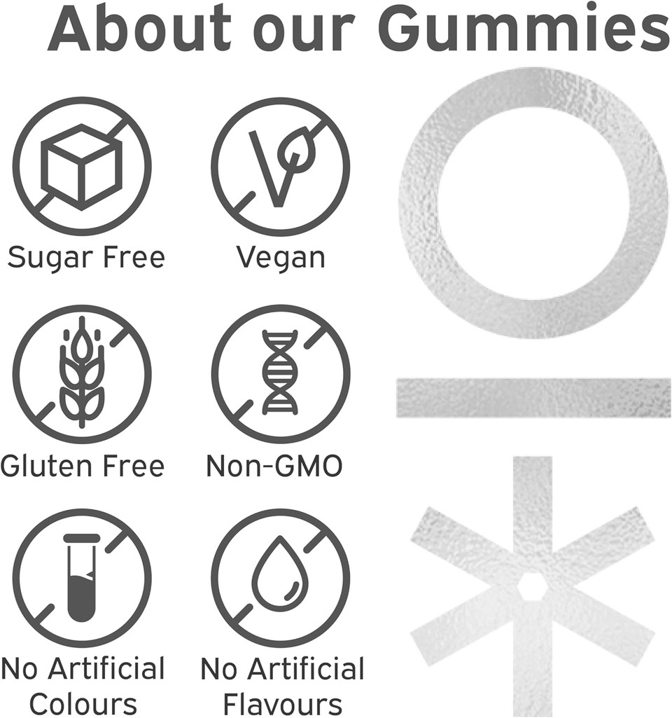 Nutriburst GreenVita - Super Greens Blend Gummies - Fruit + Veg + 100% Fruiting Bodies Mushrooms + 200 Million Live Bacteria Cultures - Boosted with Vitamins - 1 Month Supply - Suitable for Vegans