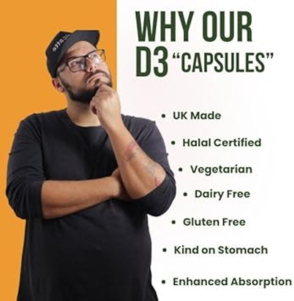 SunVit-D3 Vitamin D 600 IU - Cholecalciferol Vitamin D Capsules Support The Maintenance of Bone, Teeth, Muscle & Immune System | Made in UK & GMP Approved - D3 Vitamins 60 Convenient