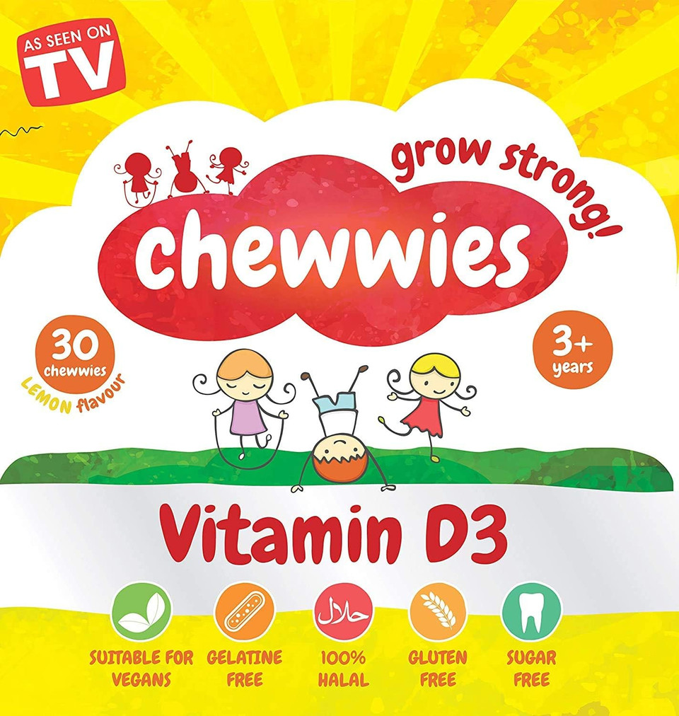 Vitamin D - Chewable Gummies- Vegetarian, Vegan, Halal, Sugar Free & Gluten Free, Non-GMO - for Adults and Children to Support Healthy Growth and Development by Chewwies Vitamins Vitamin D - Chewable Gummies- Vegetarian, Vegan, Halal, Sugar Free & Gluten Free, Non-GMO - for Adults and Children to Support Healthy Growth and Development by Chewwies Vitamins