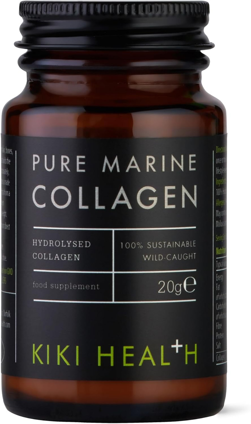 KIKI Health Pure Marine Collagen Powder - Hydrolysed Collagen Supplements - Type 1 Purified Collagen from Wild Fish - Naturally High in Protein for Bones, Joints, & Skin  Gluten Free (20 Gram) KIKI Health Pure Marine Collagen Powder - Hydrolysed Collagen Supplements - Type 1 Purified Collagen from Wild Fish - Naturally High in Protein for Bones, Joints, & Skin  Gluten Free (20 Gram)