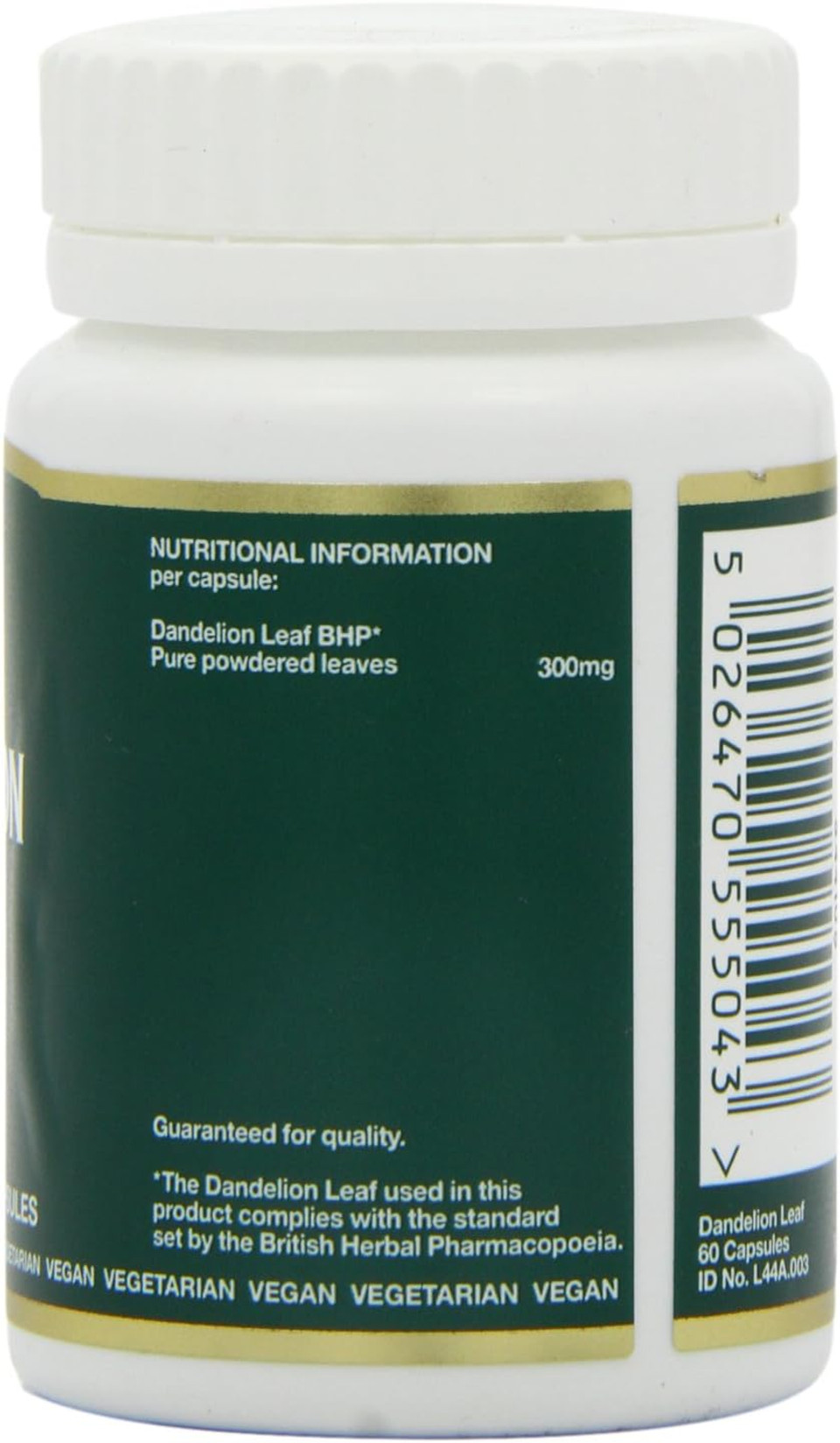 Bio-Health Dandelion Leaf Herbal Food Supplement for General Health, Support for Healthy Digestion, Healthy Bones and Boosts the Immune System, Additive Free, 60 Capsules