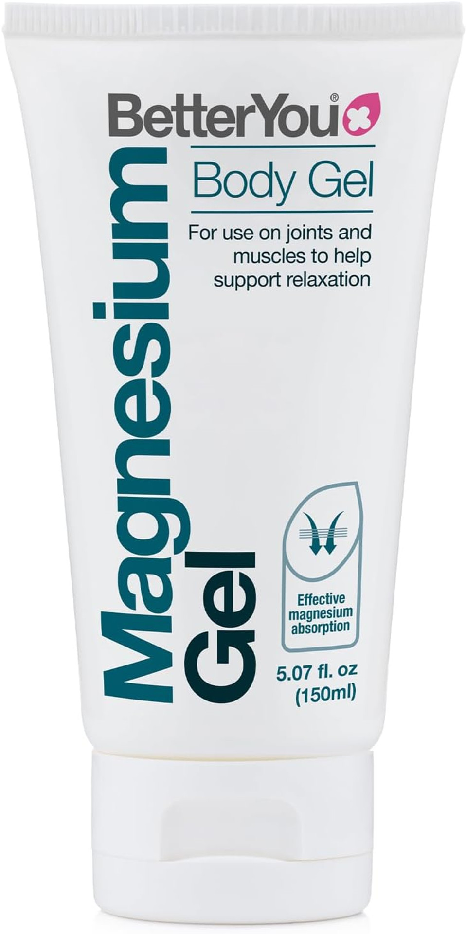 BetterYou Magnesium Body Gel | Pure, Clean, and Natural Source of Magnesium Chloride | Transdermal Magnesium Body Gel | for Use On Joints and Muscles | 150ml