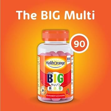 Haliborange Big Multivitamin | Vitamin A | Vitamin D | Calcium | Strawberry | 90
