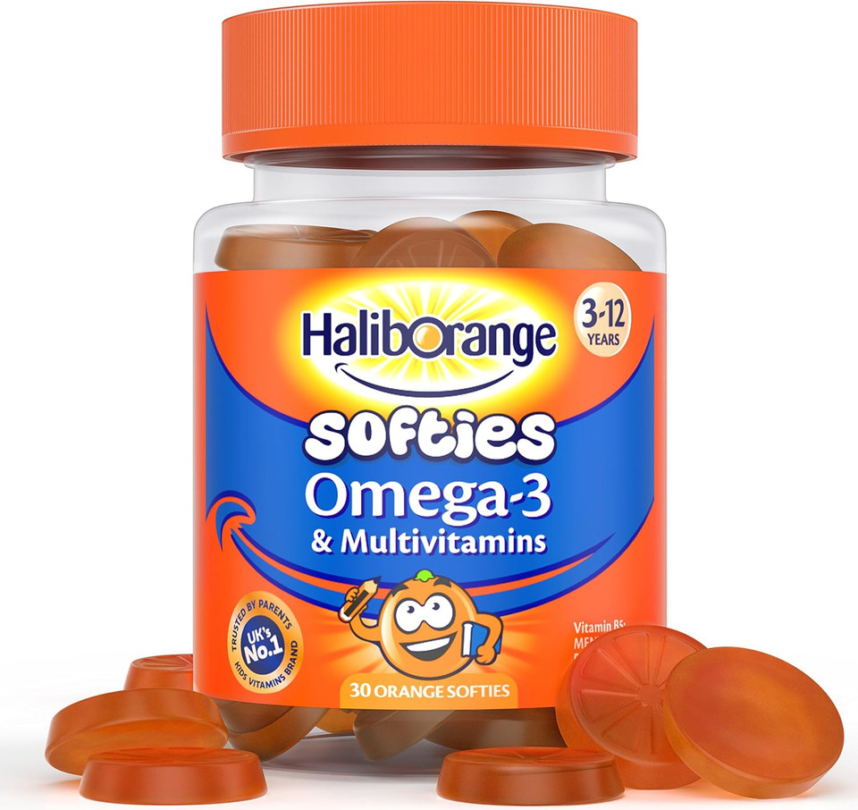 Haliborange Omega-3 and Multivitamins 30 Orange Flavour Softies (Pack of 2)