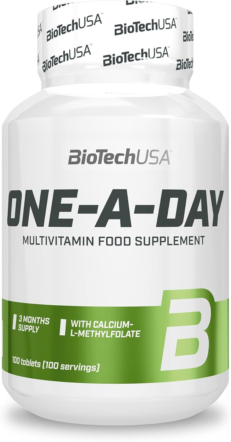 BioTechUSA One-A-Day Multivitamin | 12 Vitamins | 10 Minerals | Energy, Immune & Bone Health, 100 Tablets