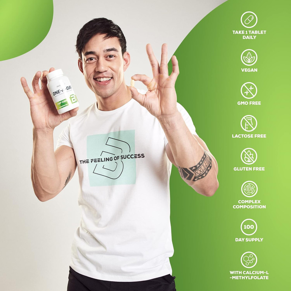 BioTechUSA One-A-Day Multivitamin | 12 Vitamins | 10 Minerals | Energy, Immune & Bone Health, 100 Tablets