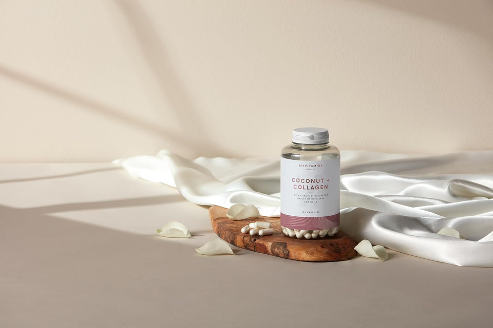 Myprotein Coconut Collagen Capsules  60 Capsules  Hydrolysed Collagen with Coconut Oil & Vitamin C  Supports Skin, Hair & Nails  Helps Maintain Skin Health