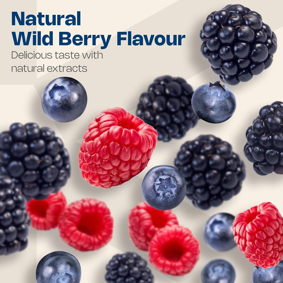 Nutriburst Mens Multivitamin - Immune System & Mental Performance - Contains 16 Micronutrients; B2, B3, B5, B6, B12, A, C, D - Vegan Sugar Free Supplement - 60 Berry Gummies - 1 Month Supply