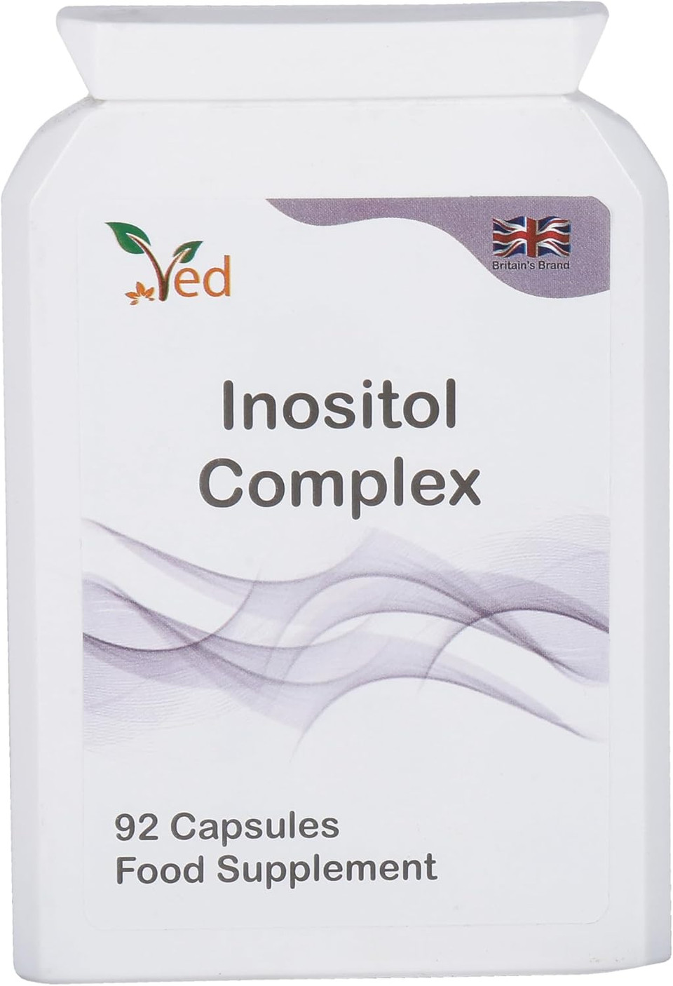 Ved Inositol Complex, Myo- Inositol 2000 mg & D Chiro-Inositol 300 mg, Folate 400 mcg & Chromium 100 mcg, 92 Vegan Capsule (23 Days Supply)
