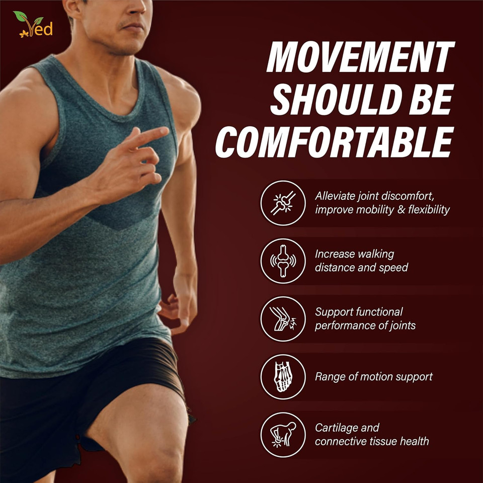 Ved Joint Support Supplement Gummies for Adults, Men and Women, Chewable Joint Support Gummy,173 mg per Serving, 60 Gummies(60 Days Supply)