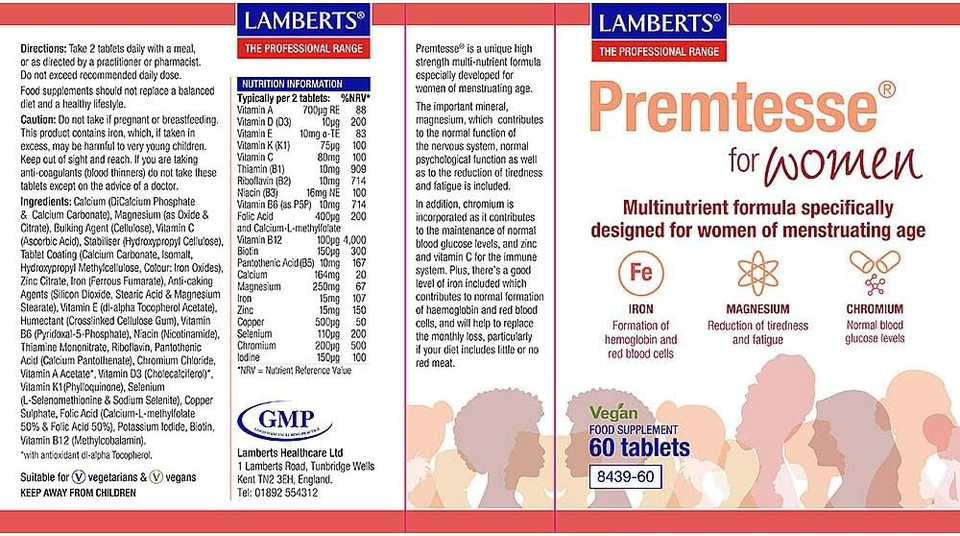 Lamberts Premtesse Multivitamin Complex 60 Tablets