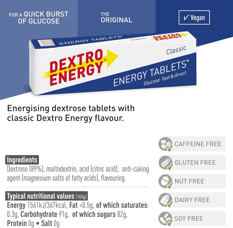 Dextro Energy Tropical Glucose Tablets + 10 Vitamins, MultiVitamin Energy Tablets, for a Quick Burst of Glucose, 14 Count (Pack of 24) Dextro Energy Tropical Glucose Tablets + 10 Vitamins, MultiVitamin Energy Tablets, for a Quick Burst of Glucose, 14 Count (Pack of 24)
