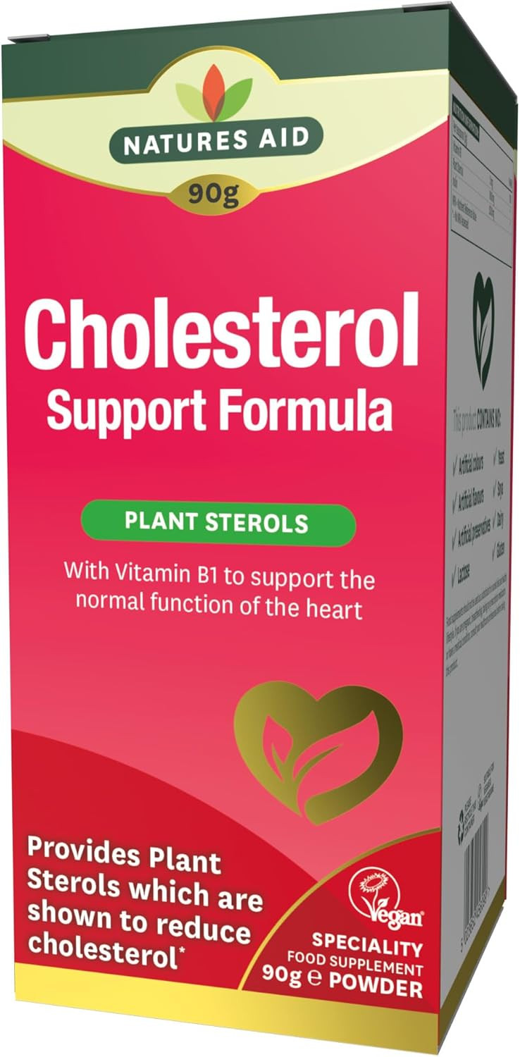 Natures Aid Cholesterol Support Formula, with Plant Sterols & Vitamin B1, 90 g Powder,145600