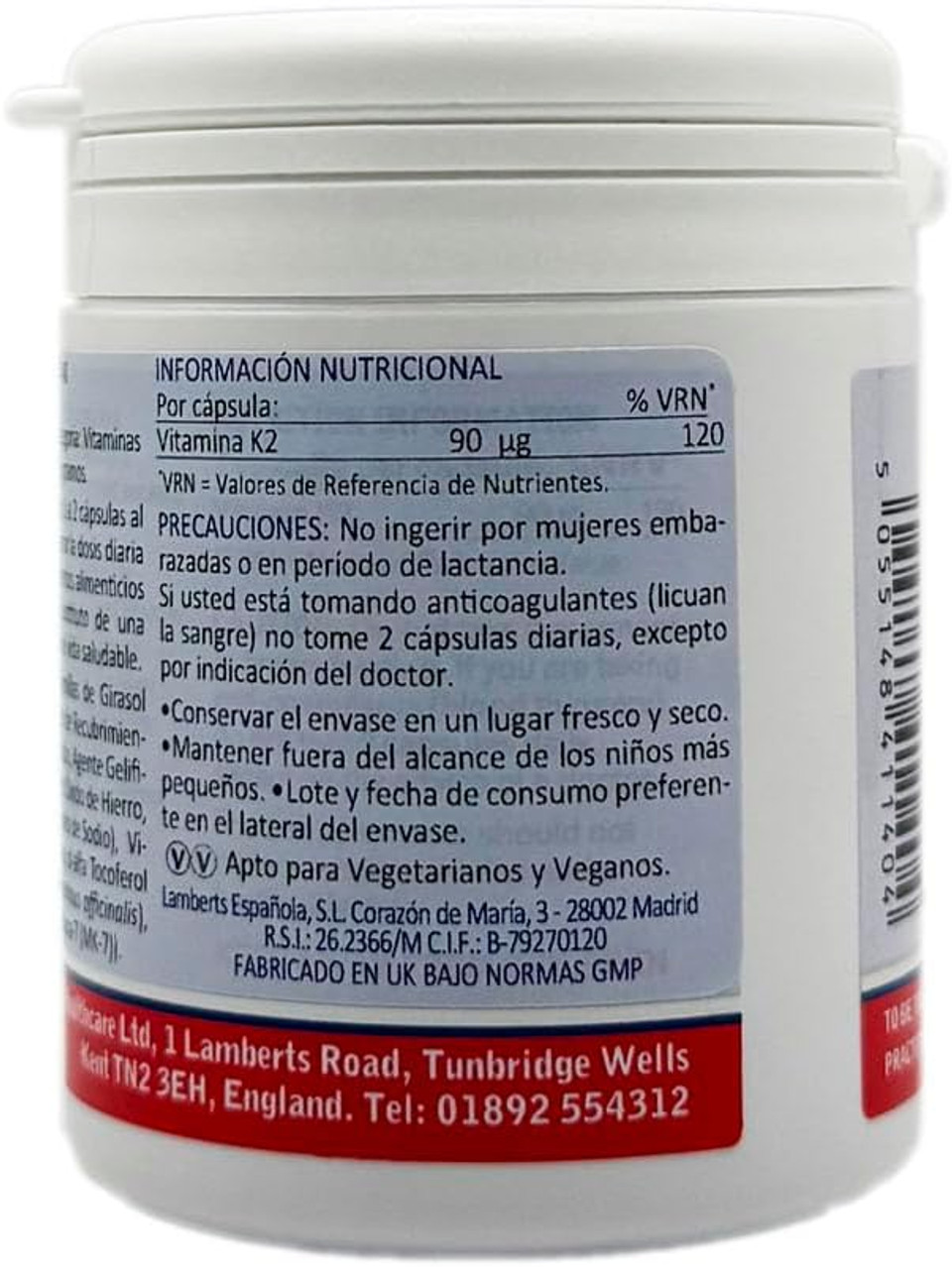 Lamberts Vitamin K2 (MK-7) 90mcg - 60 Capsules