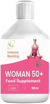 Ved Woman 50 Plus Liquid Multivitamin Supplement for Women, 500 ml- Immune Boosting - Contains, -149 Vitamins & Minerals, Vitamin C, Vitamin D, B12 for Women Health, 33 Days Supply