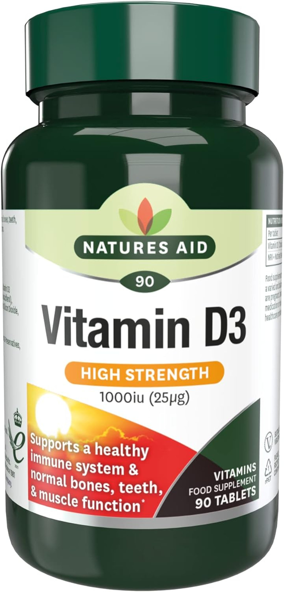 Natures Aid Vegan Vitamin D3/Cholecalciferol Liquid, 2500iu, Dropper Included, 50 ml (Pack of 2)