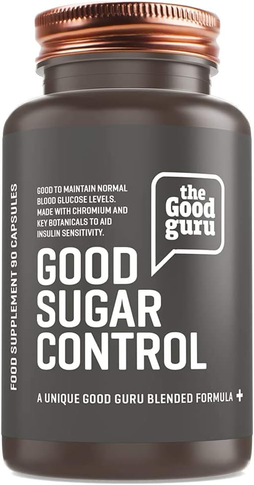 The Good Guru Diabetic Supplement by | Contains Chromium | Ginseng to Lower Blood Sugar Levels | Vitamin C to contribute Normal Metabolism - 90 Capsules