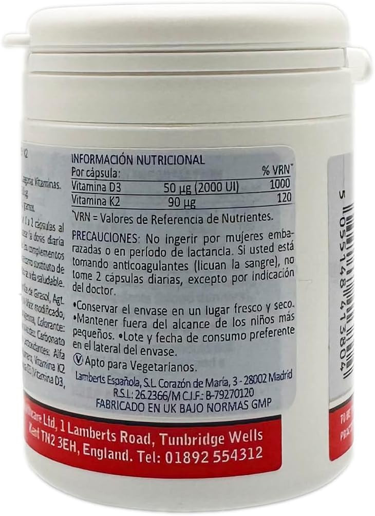 Lamberts Vitamin D3 2000iu & K2 90µg Complex 90 Capsules