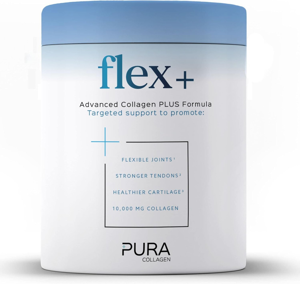 Pura Collagen Powdered Supplement Flex+, 10,000 mg Hydrolysed Peptides, Vitamin C & Manganese, 12 Servings, 122 g Mini Tub Pura Collagen Powdered Supplement Flex+, 10,000 mg Hydrolysed Peptides, Vitamin C & Manganese, 12 Servings, 122 g Mini Tub