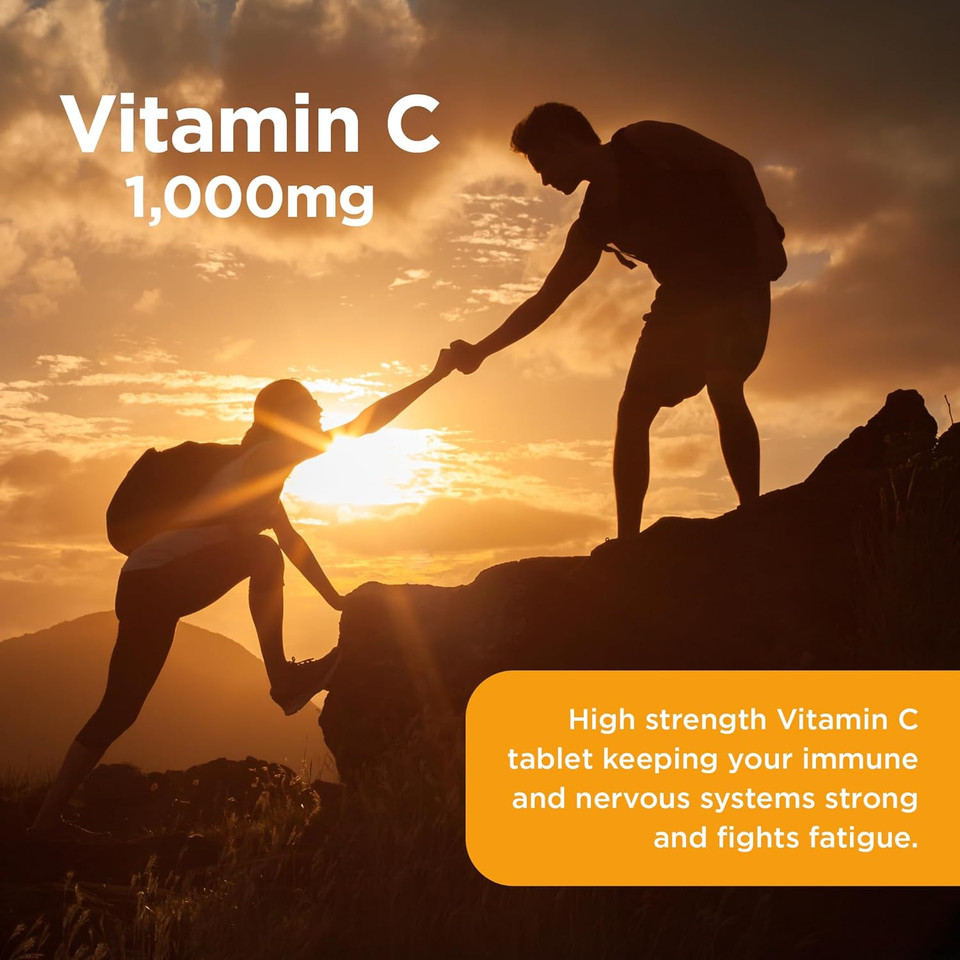 Healthspan Vitamin C 1,000mg (160 Tablets) | Support Your Immune Health | Reduces Tiredness & Fatigue and Supports Joint, Skin & Bone Health | Vegan