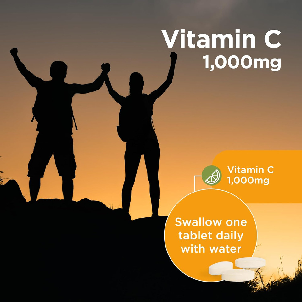 Healthspan Vitamin C 1,000mg (160 Tablets) | Support Your Immune Health | Reduces Tiredness & Fatigue and Supports Joint, Skin & Bone Health | Vegan