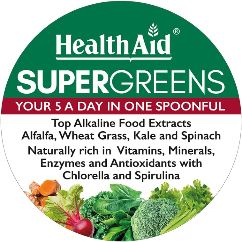 HealthAid SuperGreens Powder, 200 g, Green