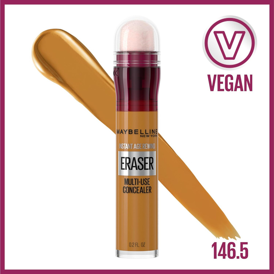 Maybelline Instant Age Rewind Eraser Dark Circles Treatment Multi-Use Concealer, 146.5, 1 Count (Packaging May Vary)Iar Concealer 146.5