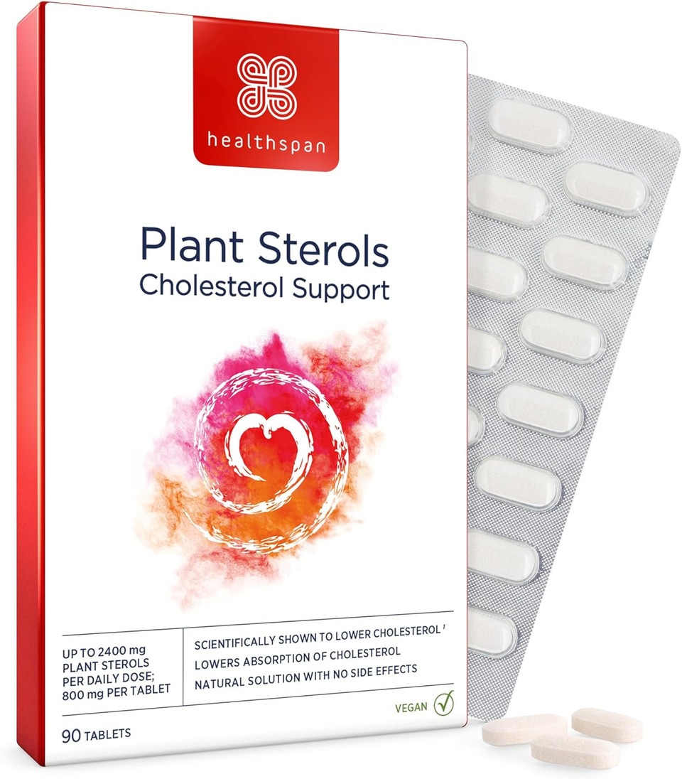 Healthspan Plant Sterols 2400mg  90 Tablets  High Strength  Supports Normal Cholesterol Levels  UK Manufactured