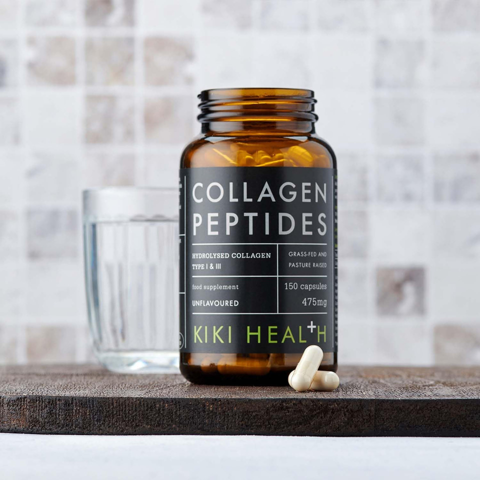 KIKI Health Bovine Collagen Peptides Capsules | 100% Hydrolyzed Supplement for Healthy Skin, Nails, Hair, Bones & Joints | Pure Unflavored Paleo & Keto-Friendly Supplements  150 Vegicaps