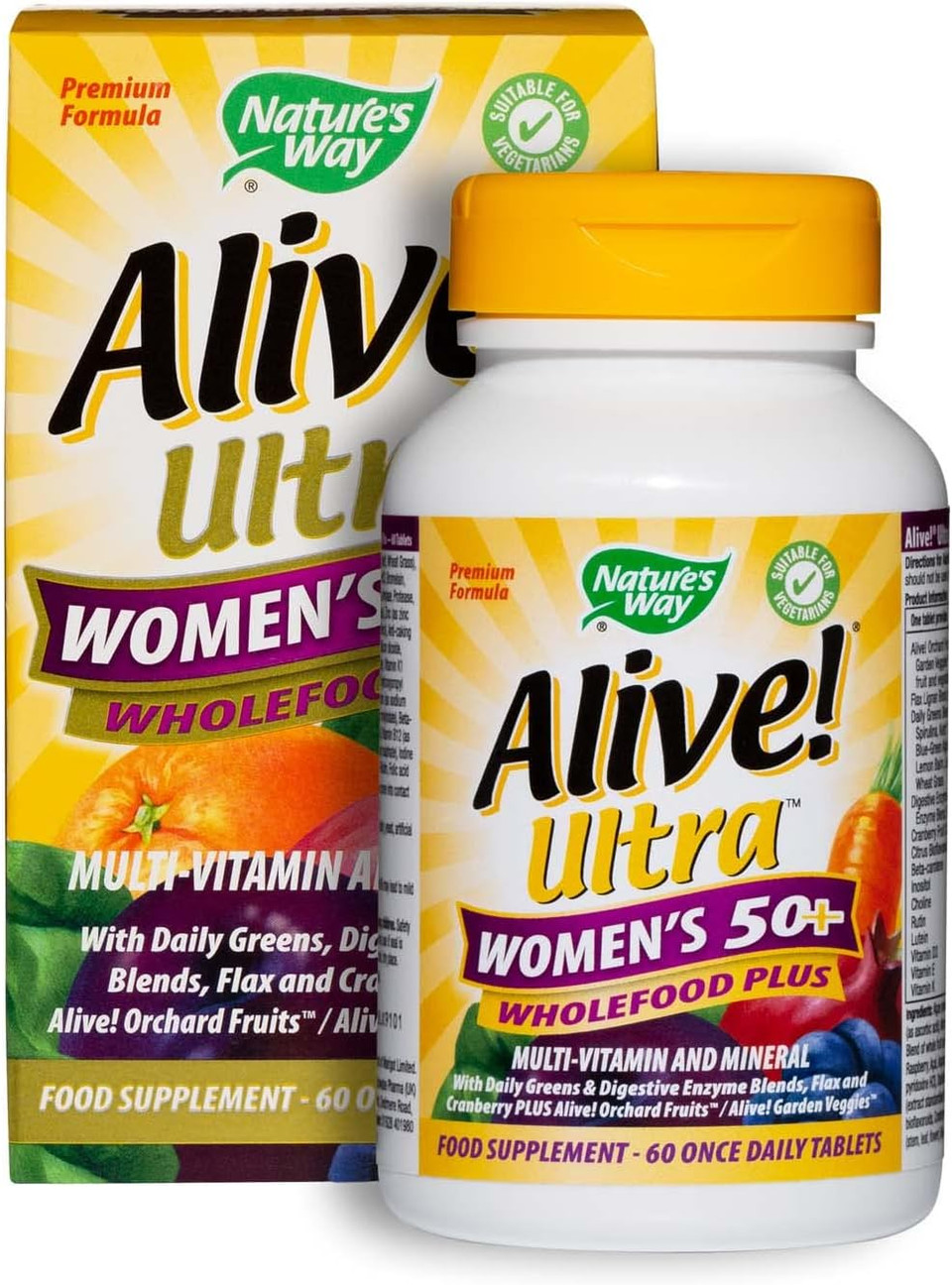 Alive! Ultra Women's 50+ Wholefood Plus Multivitamins - 60 Tablets