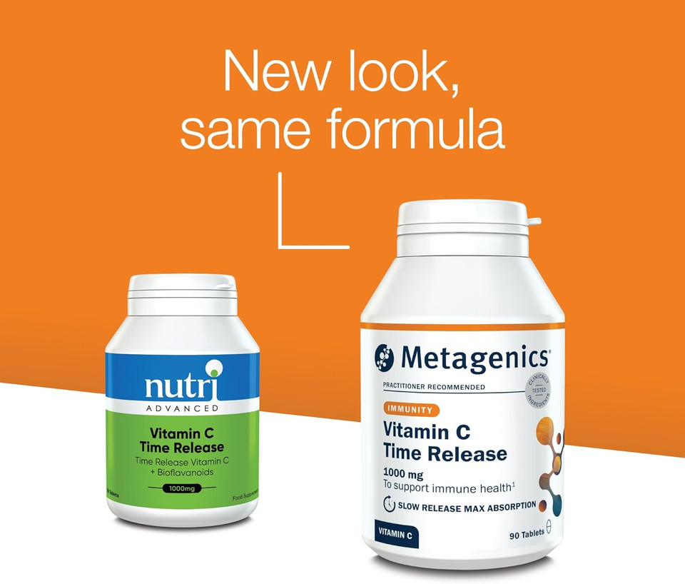 Metagenics Vitamin C Time Release 1000mg - Supports The Immune System- Optimal Bioavailability and Gentle Digestion - 90 Tablets