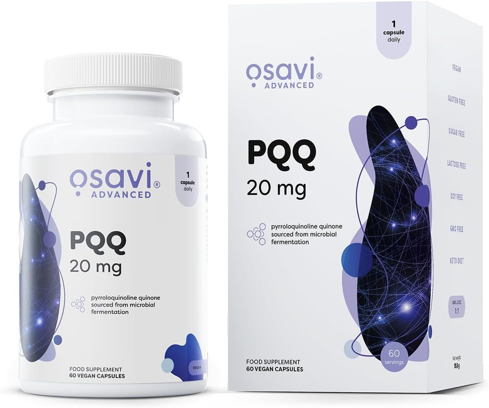 Osavi PQQ 20 mg  60 Vegan Capsules | Microbially Fermented Pyrroloquinoline Quinone for Cellular Health Support
