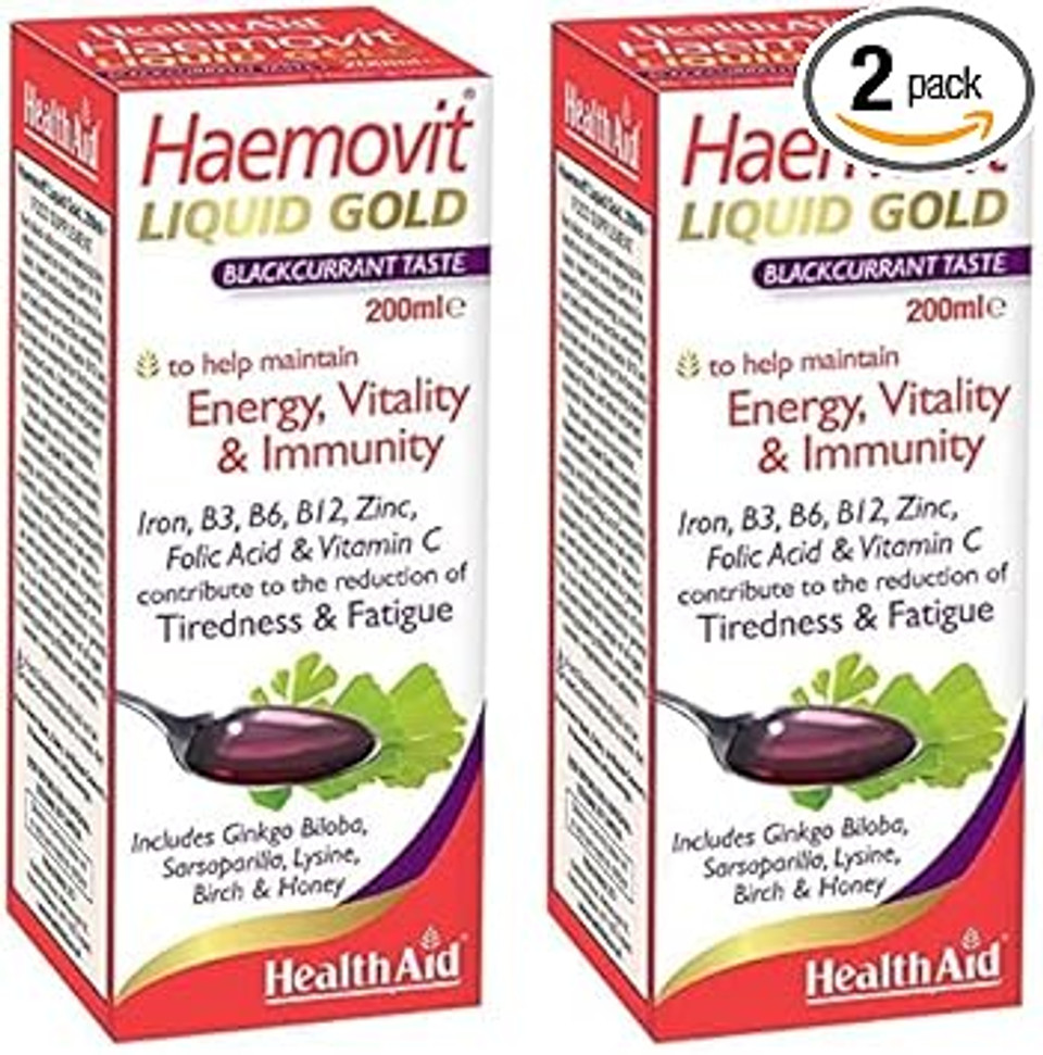 HealthAid Haemovit Gold Tonic Liquid 200ml (Pack of 2)