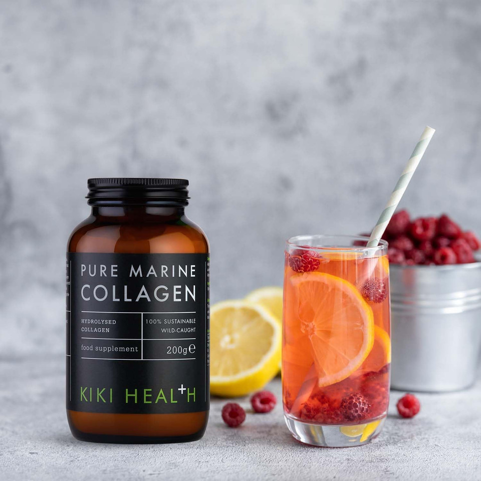 KIKI Health Pure Marine Collagen Powder - Hydrolysed Collagen Supplements - Type 1 Purified Collagen from Wild Fish - Naturally High in Protein for Bones, Joints, & Skin  Gluten Free (200g)