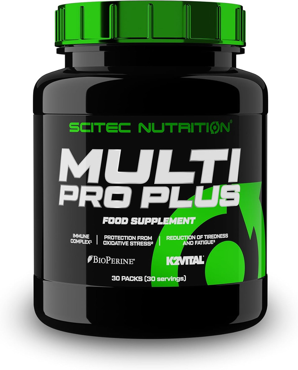 Scitec Nutrition Multi Pro Plus - 29-in-1 Multivitamin Food Supplement with Omega-3, Calcium, and Ginseng - 30 Day Supply in Convenient Sachets Scitec Nutrition Multi Pro Plus - 29-in-1 Multivitamin Food Supplement with Omega-3, Calcium, and Ginseng - 30 Day Supply in Convenient Sachets