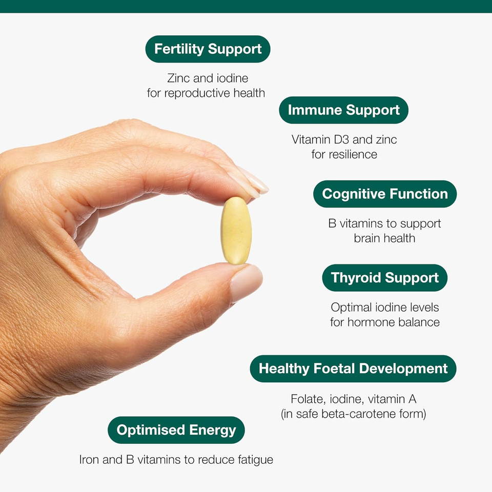Metagenics Multi Essentials for Pregnancy Multivitamin with Folic Acid - 25 Vitamins & Minerals for Pre-Conception, Pregnancy & Breastfeeding - Vegetarian and Vegan - 30 Tablets