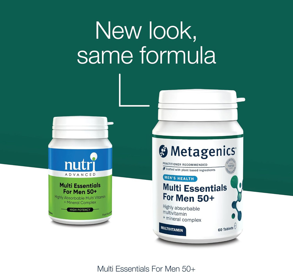 Metagenics Multi Essentials for Men 50+ - High Strength Blend of Key Nutrients - 60 Capsules