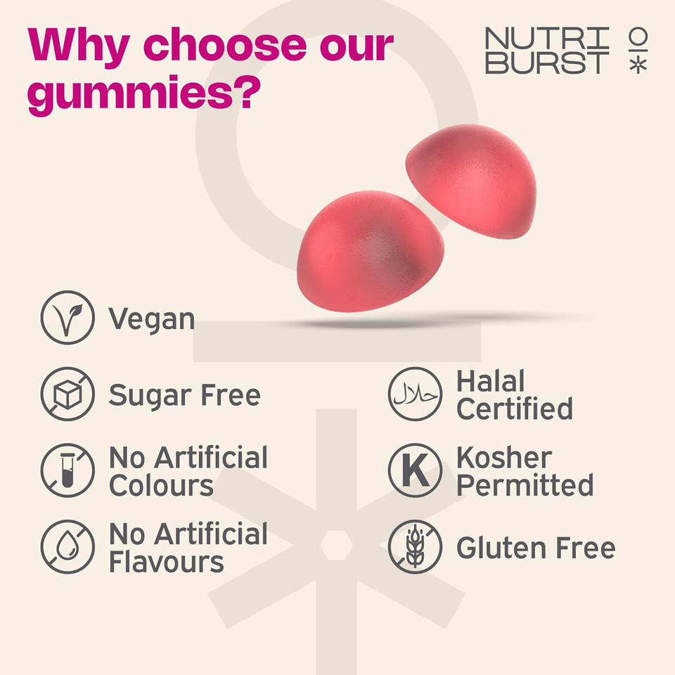 Nutriburst - NutriGreens Multipack - 22 Fruits + Vegetables + Herbs + Mushrooms + Live Bacteria Cultures - Boosted with Vitamins: Zinc, VIT C, D3, B5, B6, B12-3 Month Supply - Suitable for Vegans