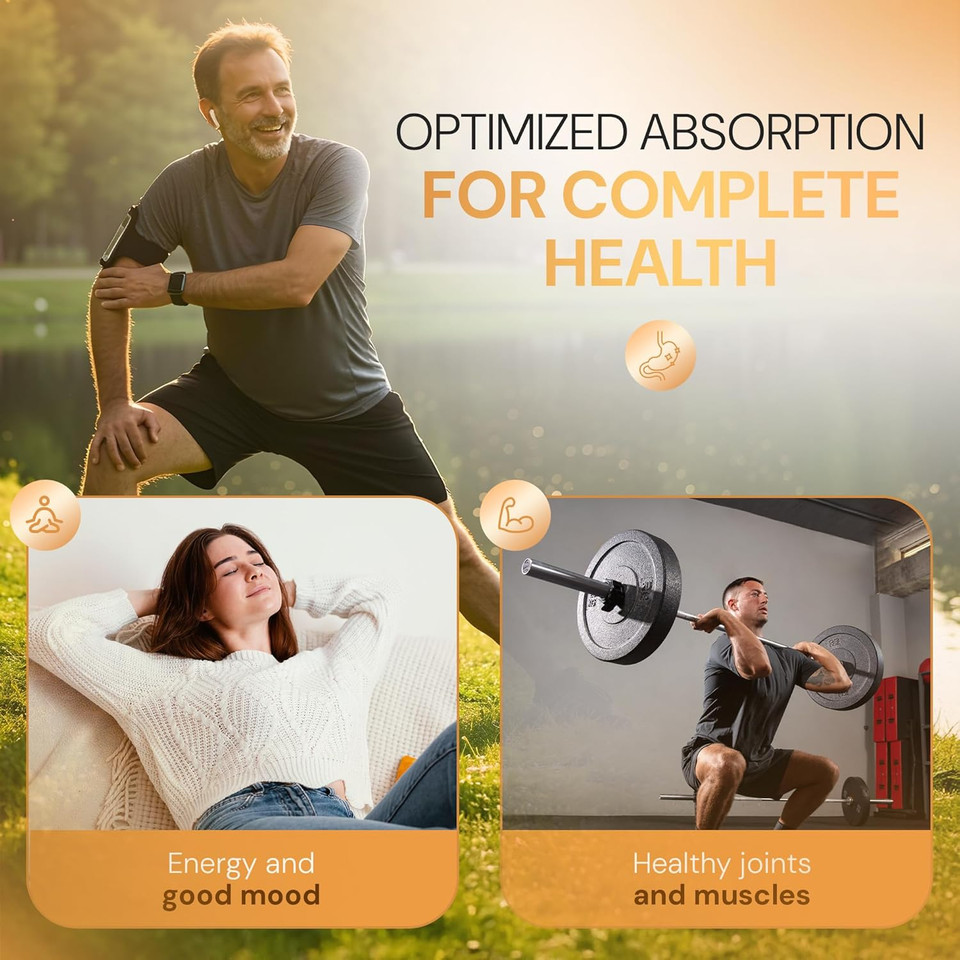 Liposomal Vitamin D, Goldman Laboratories - 2000 IU - Patented Complex Vitamin D3 K2-MK7 C - Maximum Bioavailability - Immunity, Bones, Teeth, Joints, Good Mood  60 Capsules - Slow Release