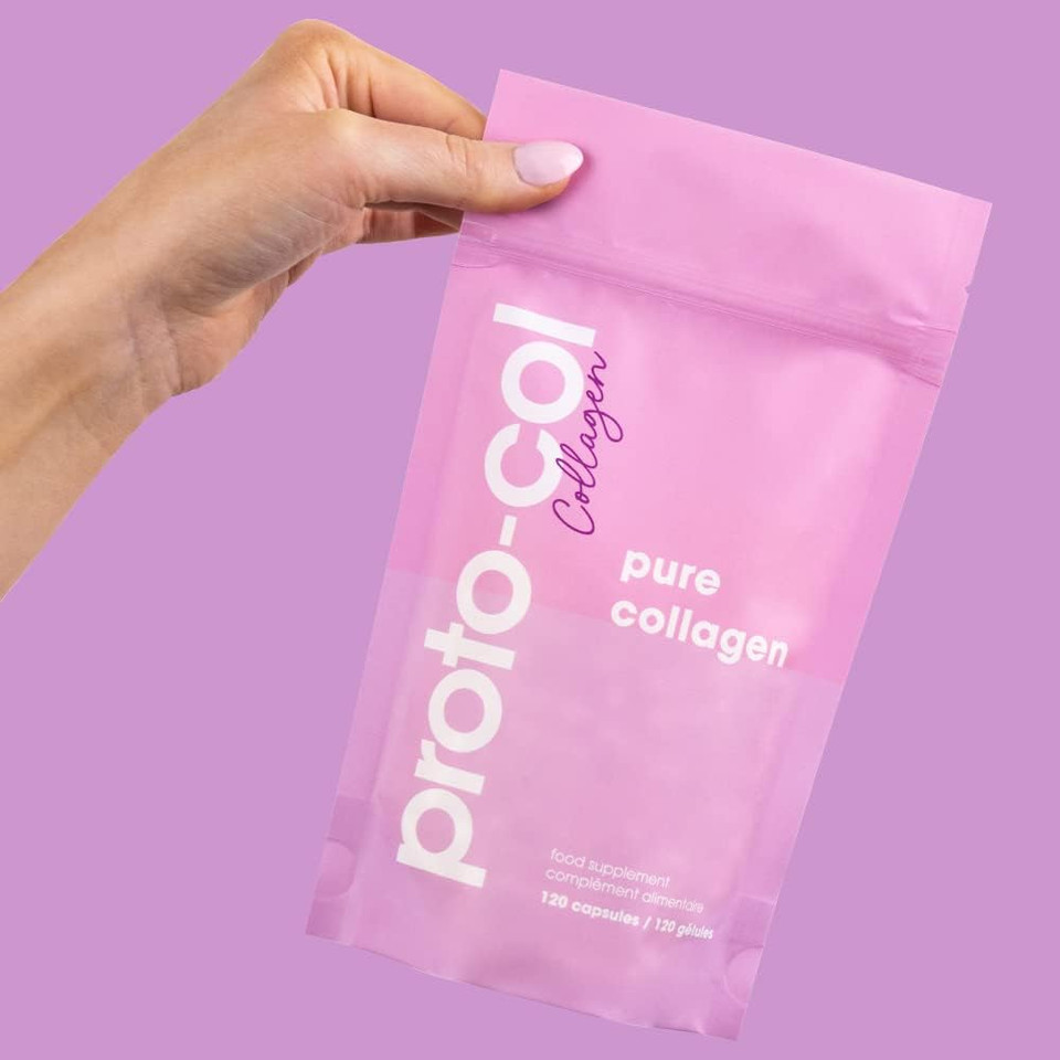 Proto-col Pure Collagen Supplement - Clinically Proven Premium Verisol Bioactive Collagen, to Reduce Wrinkles, and Support Hair, Skin and Joint Health. (120 Capsules x 2500mg)