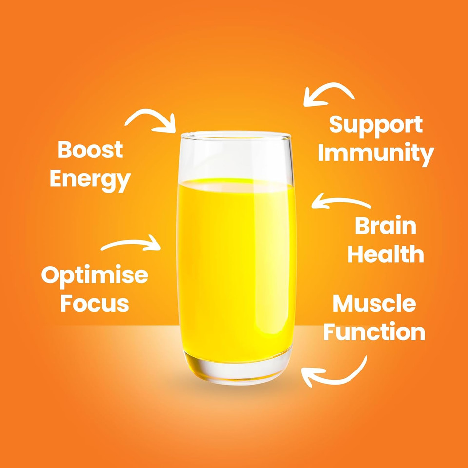 Zest Active Super Supplement Orange Flavour - 25 Ingredients in One Daily Sachet - Everyday Boost Supports Energy, Immune System, Brain & Muscle Function - 30 Day Supply