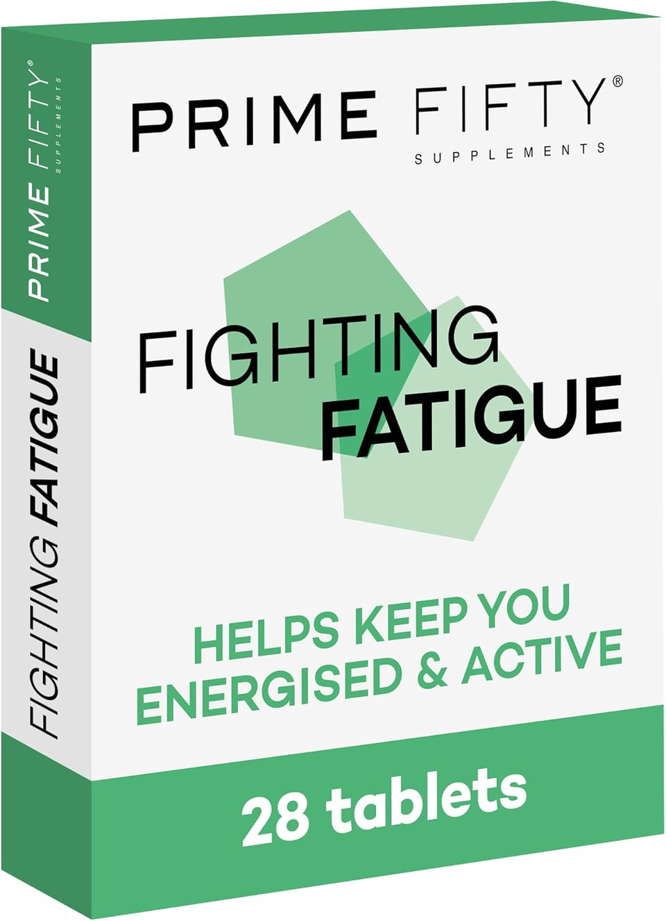 Prime Fifty Fighting Fatigue Supplement  120 Day Supply  Energy Tablet with Vitamin B12, Magnesium & Iron for Over 50s  Co-Enzyme & C,D&B Vitamins